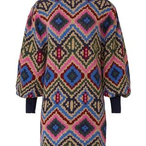 Rauti FARM Rio Colorful Geometric Sweater Dress